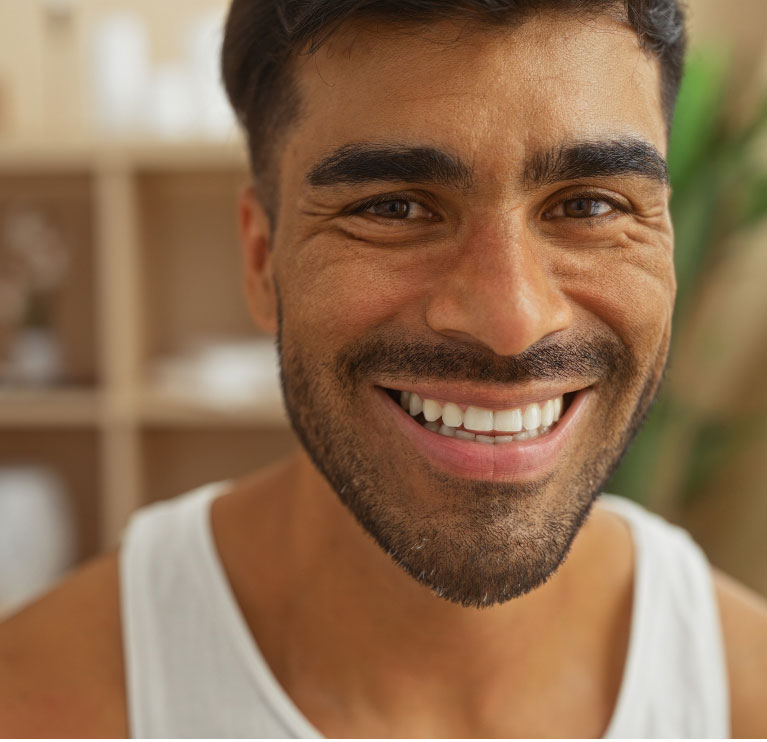 man smiling