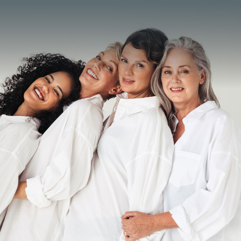 mishawaka facetite models in white blouses